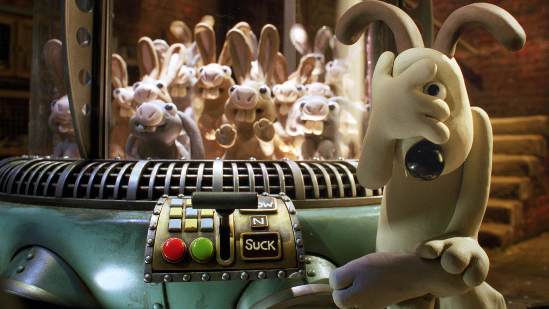 кадр из фильма «Уоллес и Громит: Проклятие кролика-оборотня»